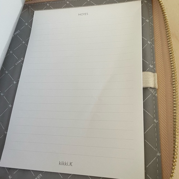 Kikki.K kikki K almond faux croc zip planner with hole punch B6 - Picture 8 of 11